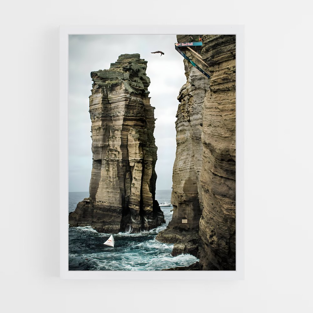 Poster Cliff diving maritime – affiche Plongeon de falaise (vue 3)